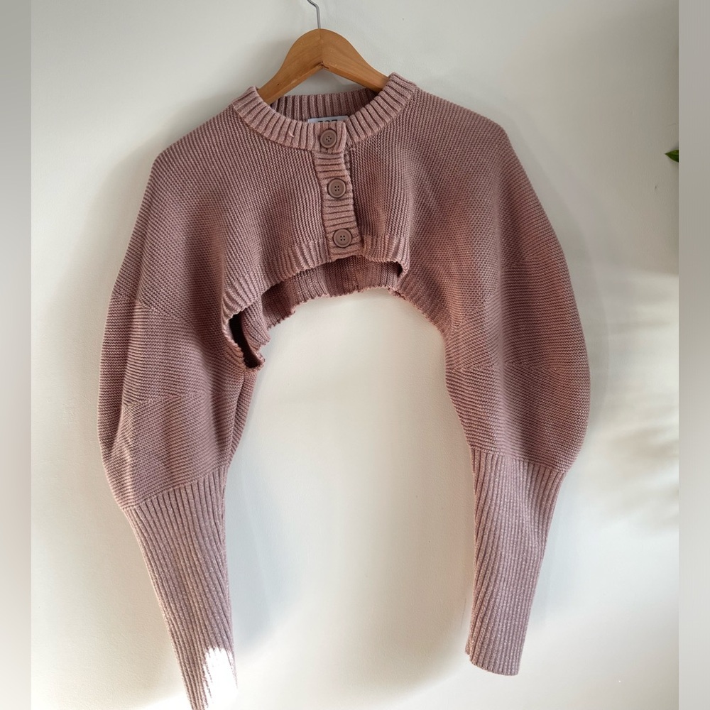 525 America sparkly pink bolero cardigan